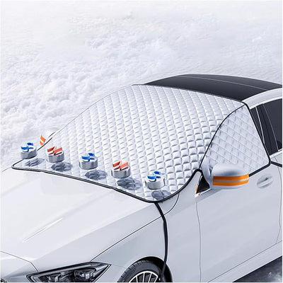 Windshield Snow Cover for Lincoln MKX Hybrid 2011–2015 2012 2013 2014, Magnetic Windshield Protector, Winter Frost Hail Guard, Coverage for Side Windows and Rearview Mirrors