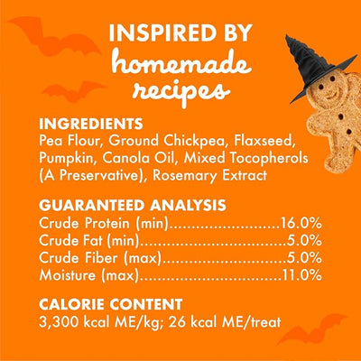 Buddy Biscuits Crunchy Wheat Free Halloween Dog Treats with Pumpkin, 14 oz. Box (Pack of 2)