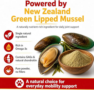 HappyWags Paw Parent Macho's Secret Powder,Paw Parent Hip & Joint Support Powder for Dogs,Contains Green Lipped Mussels, Which Improve Joint Flexibility and Bone Health in Dogs.(1pc)
