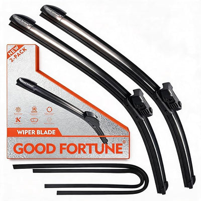 Good Fortune 26"+22"Graphene Coating windshield Wiper Blades Top Lock 2Pack | car Beam Blade|sk6 High Carbon Steel Core|Reusable Frame+2 Refills|Suitable for All Seasons|for Honda Civic 2006-2011