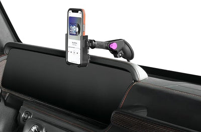 WeatherTech WindshieldFone - Universal Windshield-Mounted Car Phone Holder - Violet Billet Knobs
