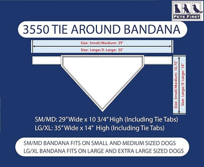 Pets First NFL Denver Broncos TIE Bandana, Large/X-Large. Dog Bandana Scarf Bib for Pet Cat Dog. The Ultimate Game-Day, Party Bandana (DEN-3550-L-XL)