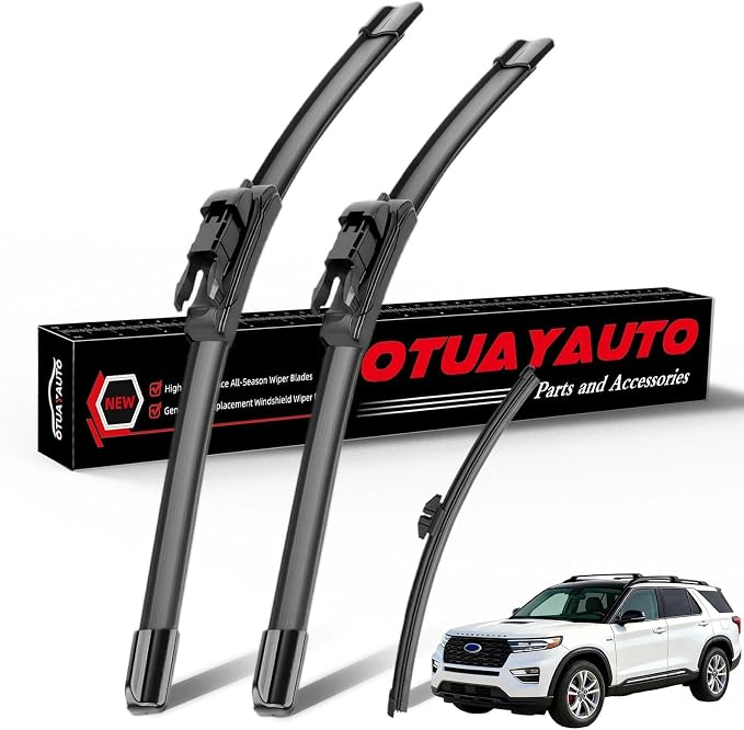 OTUAYAUTO Windshield Wipers Replacement for Ford Explorer 2011-2019 All-Extreme Weather Performance Quiet No Trace Front Rear Wiper Blades Pinch Tab 26"+22"+11" (Pack of 3)