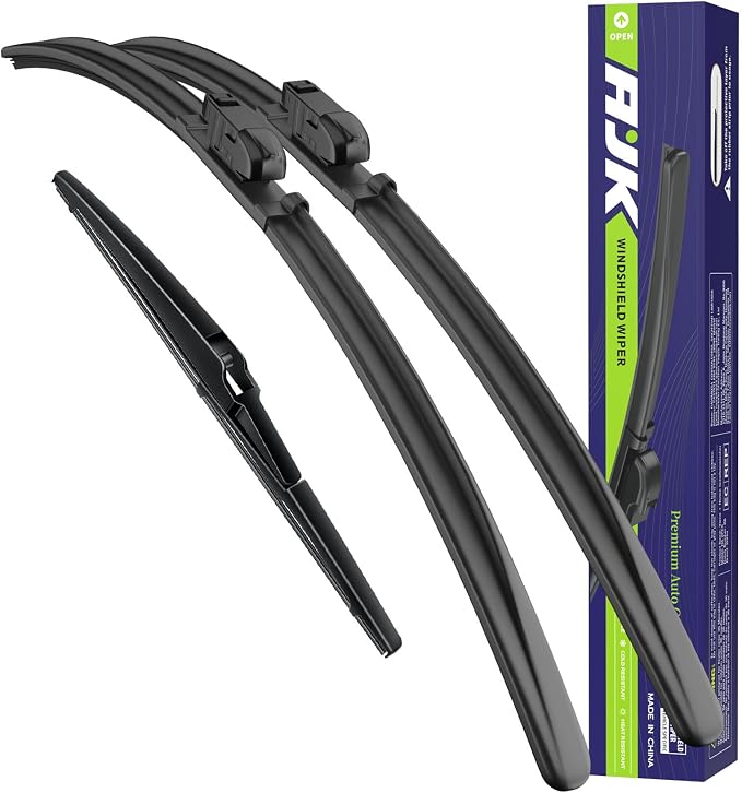 AJK Wiper Blades for Mazda CX-5 2017-2025 | 24"+18"+14", OEM Quality, Front & Rear, 3-Piece