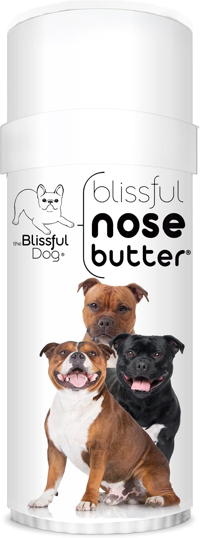 Staffordshire Pitbull Terrier Nose Butter, Versatile Dog Nose Balm for Dry Nose, Handcrafted Nose Moisturizer, Easy-to-Apply Dog Essentials, Unscented, 2 oz.