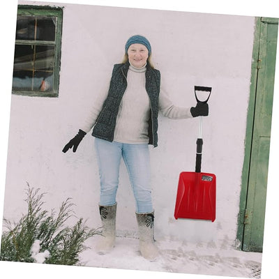 VANZACK Portable Retractable Snow Shovel for Vehicle Compact Plastic Snow Tool Aluminum Handle for Car Trunk Emergency Use