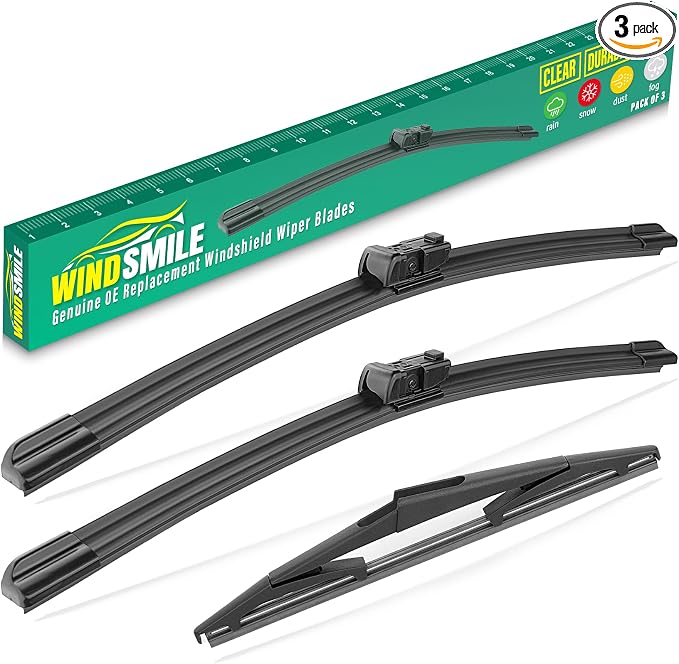 26" 19" 10" Windshield Wiper Blades Replacement for Nissan Pathfinder 2022 2023 2024 2025 Premium All Weather Front Rear Wipers Set - OEM Quality (Pack of 3)