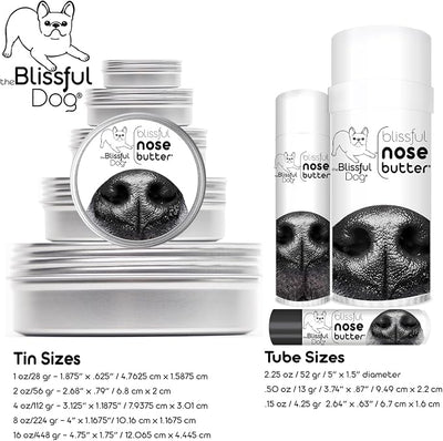The Blissful Dog French Great Dane Nose Butter for Dry, Cracked Skin, Lick-Safe Dog Nose Balm with Moisturizing Shea Butter, Almond, Olive, and Essential Oils, Pet Supplies, Uncented, 0.50 oz.