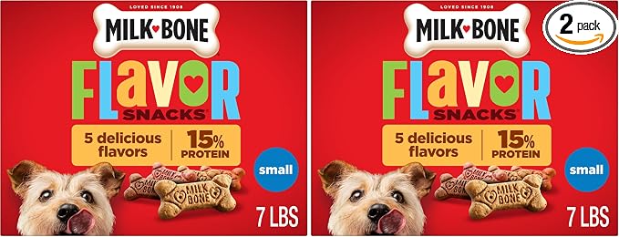 Flavor Snacks, Small Biscuits, 14lbs | 2 Pack of 7lbs | Crunchy Texture | Reduces Tartar