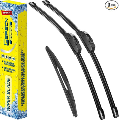 GSPSCN 3 Wipers Replacement For Ford Flex 2009 2010 2011 2012 2013 2014 2015 2016 2017 2018 2019 ，Original Equipment Windshield Wiper Blades Set 24"+22"+12" (Set of 3)