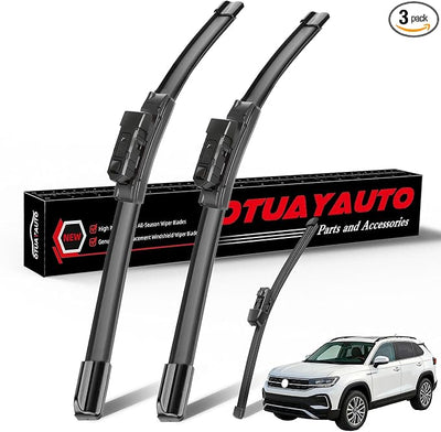 OTUAYAUTO Windshield Wiper Blades - Replacement for Volkswagen Taos 2022 2023 2024, Front and Rear Wipers Set, Top Lock - 26"+18"+11" (Pack of 3)