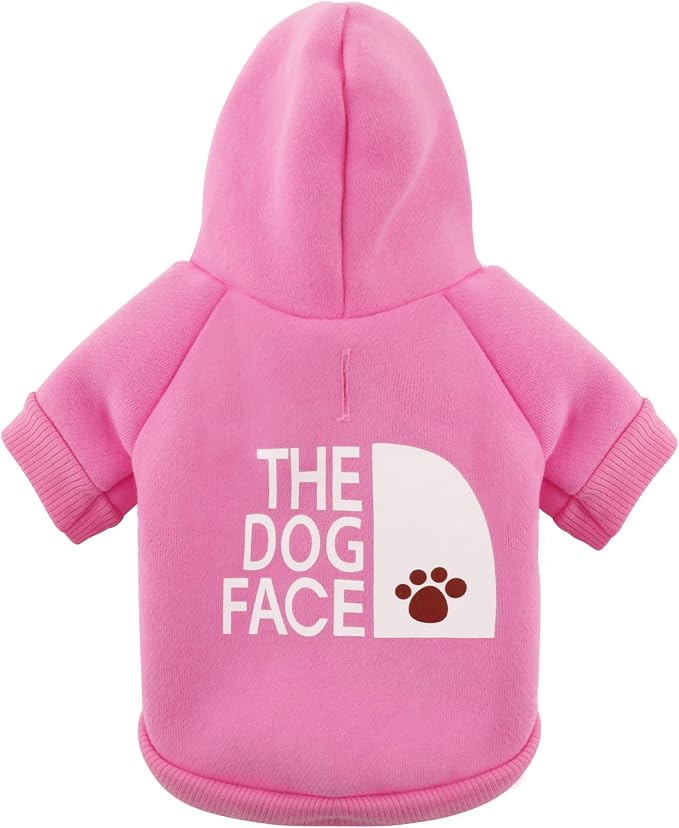 Paiaite Pink Chihuahua Dog Hoodie: Keep Your Pup Warm and Stylish with a 'The Dog Face' Printed Sweatshirt Pet Clothes, and Sweater Coat All in One Perfect for Winter and Cool Summer Nights! Pink XL