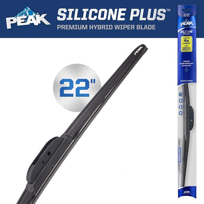 PEAK Silicone Plus 22" All-Weather Hybrid Windshield Wiper Blade, Premium Replacement Front Windshield Wiper Blade with Universal Connector, Pack of 1