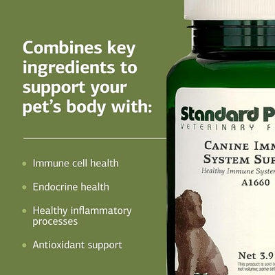 Standard Process Canine Immune System Support - Immune Support Supplement for Dogs - Powder Canine Supplement Aids Overall Health & Wellness - Immunity Support Supplement with Zinc & Kelp - 110 g