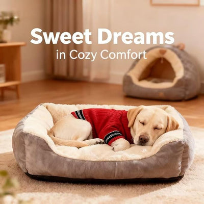 Small/Medium Dog Sweater, Warm Dog Winter Coat w/Sleeves, Comfortable High Neck & Leash Hole, Premium Dog Clothes for Labrador-Best for Holidays, Daily Walks XL Bright Red
