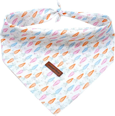 Lionheart Easter Dog Bandana - Washable Soft Scarf, Square Adjustable Bandana for Small Dogs and Cats