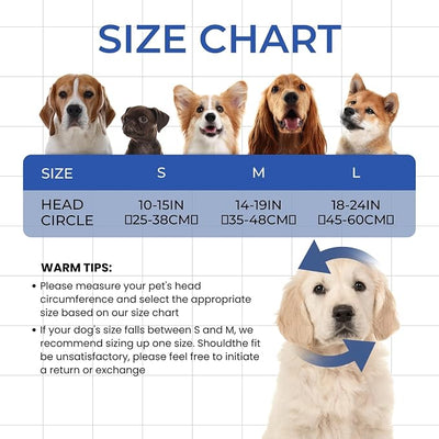 Dog Ear Covers for Bath,Shower,Elastic Dog Ear Muffs Noise Reduction Anxiety Relief,No Flap Ear Wrap Calming Hood for Grooming,Blow Dry,Thunder,Waterproof Ear Protection for Dogs(Blue,M)