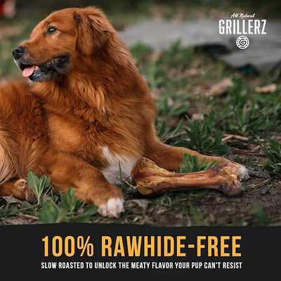 Scott Pet Grillerz Ham Bone, 1 Count, Pork Bones for Dogs, Rawhide Free, Dog Chew for Healthy Teeth & Gums, High Protein, Easy to Digest, Long Lasting, Natural Treats for All Breeds