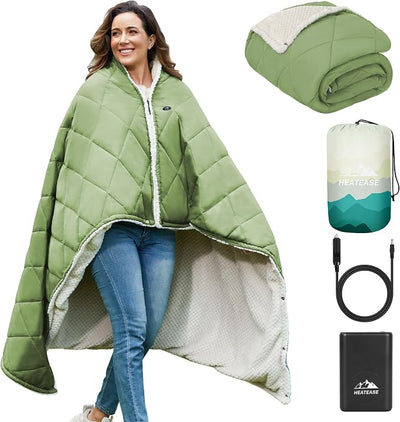 Heated Blanket Battery Operated,Portable Heated Throw Shawl Poncho