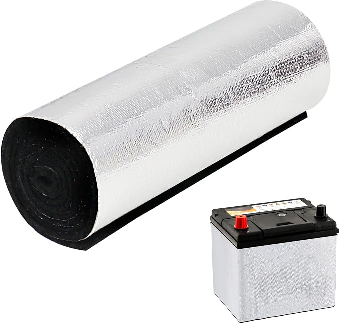 Battery Insulation Kit, Car Battery Insulation Blanket ,Car Battery Wrap for Cold Weather, ‌Preserve Against Radiant Heat, Acid Neutralization, and Easy Installation, 40"x7" (Thickness 5mm, 1)