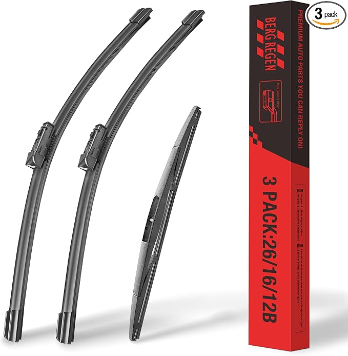 BERG REGEN® 3 Silicone Wiper Blades Replacement For Subaru Crosstrek lmpreza 2023 2022 2021 2020 2019 2018 (Top Lock) 26"+16"+12" All-Season OEM Quality Windshield Wiper Blades for my car