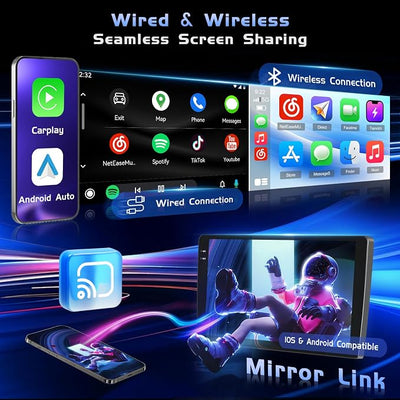 [4+128G+Incell Screen] for Toyota Corolla 2009-2013 Android Car Stereo Wireless Carplay Andorid Auto, 9 inch 1280x720 Touch Screen Radio Bluetooth GPS Naivigation WiFi FM/RDS Backup Camera