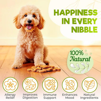 ZENO Dog Allergy Chews 150Pcs - Dog Supplements for Itchy Skin and Paw Licking - Canine Allergy Relief - US Formula with Probiotics, Natural Ingredients & Vitamins - Chicken