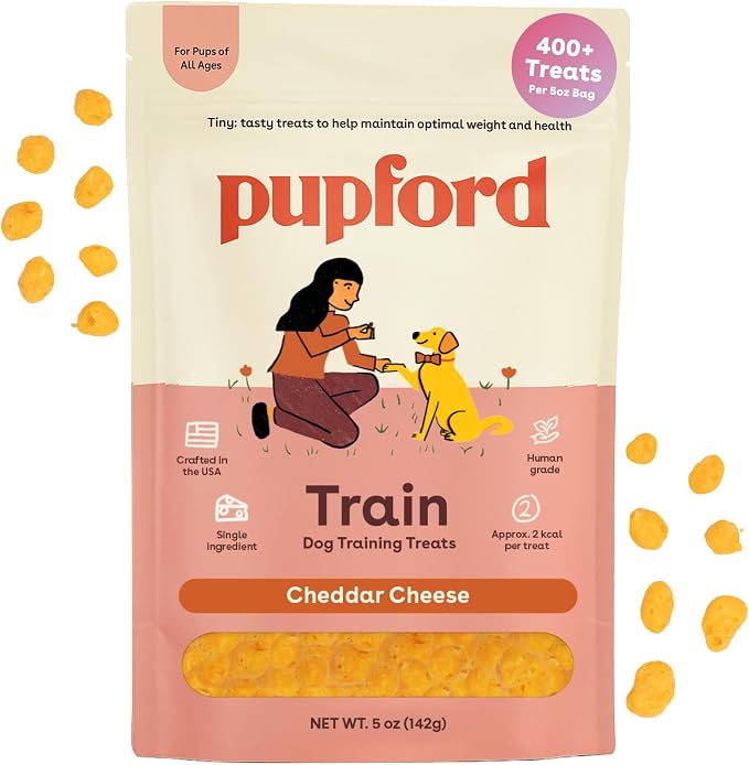 Training Treats for Dogs & Puppies, 400+ Single Ingredient Bites (Cheddar, 5 oz)