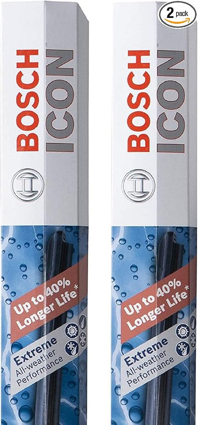 BOSCH 26OE20OE ICON Beam Wiper Blades - Set of 2 Blades (26OE & 20OE) | Driver and Passenger Side; Extreme All-Weather Performance and Up to 40% Longer Life