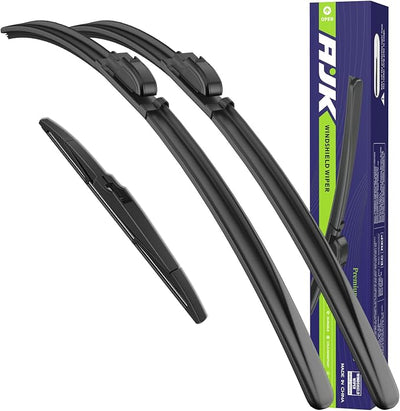 AJK Front Windshield Wipers for GMC Terrain 2022-2024 (24"+18"+12") | All-Weather OEM Quality Automotive Replacement Wiper Blades for My Car-Front and Rear Windows