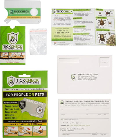 TickCheck Tick Remover Card - Wallet Sized Tick Removal Tool with Free Tick ID Card & Testing Information - for People, Dogs, Cats (50 Cards)