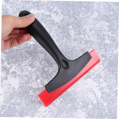 Ciieeo 2Pcs Snow Shovel for Car Rubber Scraper with Slip Handle Compact Snow Cleaner for Windshield Practical Winter Tool Red