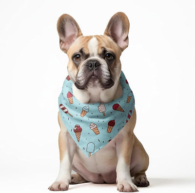 W Brings Bandana for Dogs | This Stunning Gorgeous Design Dog Bandana Scarf is Perfect Styling Accessory for Dogs Large, Medium & Small. One Size Fits All. (Medium - Large, Popsicle (OG))