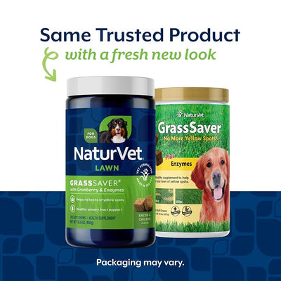 NaturVet – GrassSaver Supplement for Dogs – Healthy Supplement to Help Rid Your Lawn of Yellow Spots – Synergistic Combination of B-Complex Vitamins & Amino Acids – 240 Soft Chews