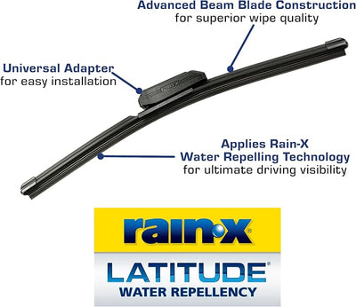 Rain-X 810162 Repellency Water Repellent Wiper Blades, 24" & 20" Windshield Wipers, All Weather Streak-Free for Enhanced Visibility w/ Water Repellency Formula