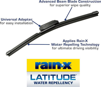 Rain-X 810169 Repellency Water Repellent Wiper Blades, 19" Windshield Wipers (Pack of 2), All Weather Streak-Free for Enhanced Visibility w/ Water Repellency Formula