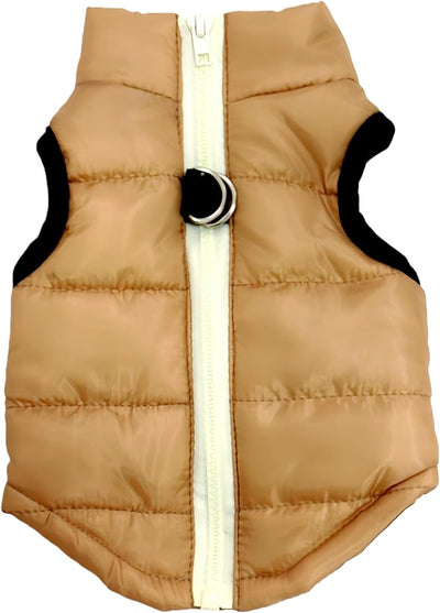 Winter Waterproof Windproof Vest Coat for Small Medium Dogs - Warm Jacket for Cold Weather (Not Suitable for Big Dogs) X-Brown S