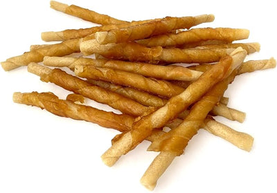 Rena's Recipe Chicken Twisty Sticks Dog Treats, Chicken Wrapped, 3 Pack | Rawhide-Free Chicken Wrapped Soft Chews with Glucosamine for Joint Support