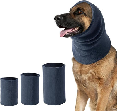 3Pack Dog Calming Hoodie for Small to Large Dogs High Elastic Pet Anxiety Relief Ear Wrap Cat Calming Collar Noise Reduce Protection for Fireworks,Thunder,Force Drying (Small+Medium+Large) (Grey)