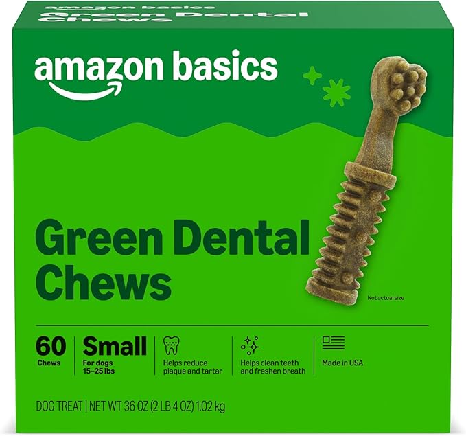 Dental Dog Treats to Help Clean Teeth & Freshen Breath for Small Dogs, Small, Unflavored, Per Pack: 60 Count, 2.25 pounds (Previously Wag)