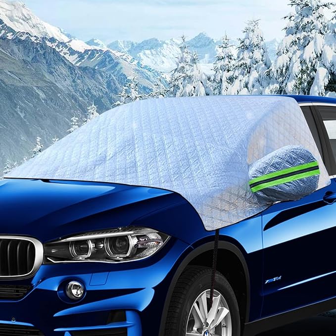 Car Windshield Cover for Ice and Snow for Hyundai Venue 2020-2025, Durable Magnetic Winter Frost Hail Guard with Side Window and Mirror Protector,Sedans