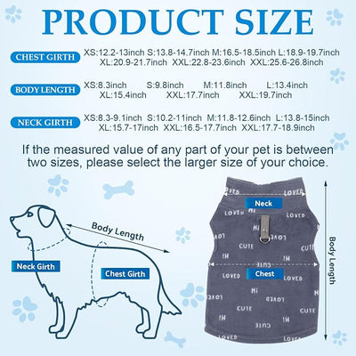 4 Pieces Winter Fabric Dog Sweater with Leash Ring Soft Fleece Vest Dog Clothes Plaid Camouflage Warm Puppy Jacket Pullover Clothes for Small Cat Puppy Chihuahua(XXX-Large)