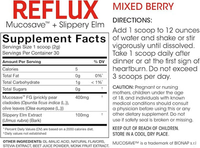 Silver Fern Reflux - Digestive Supplement - Each Tub = 30 Scoops = 30 Servings - Mucosal Support for Acid Issues - with Mucosave FG and Slippery Elm Bark (2 Tubs)