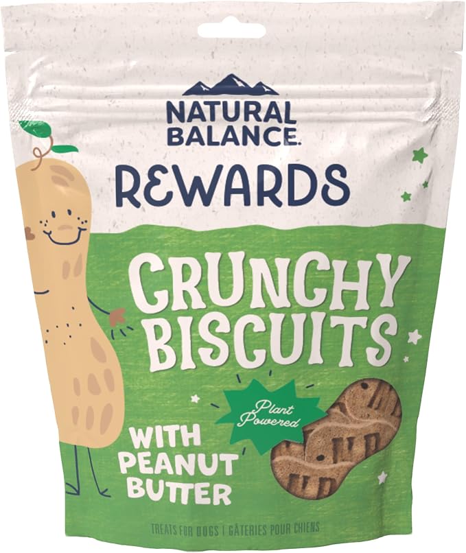 Limited Ingredient Rewards Crunchy Biscuits, Vegetarian Dog Treats for Adult Dogs of All Breeds, Peanut Butter Recipe, 14 Ounce (Pack of 1)