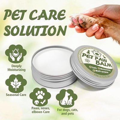 Dog Paw Balm, Paw Moisturizer for Dogs, Contains Coconut Oil, Nourishing and Moisturizing, Suitable for Dry, Cracked Paws and Noses, 60g