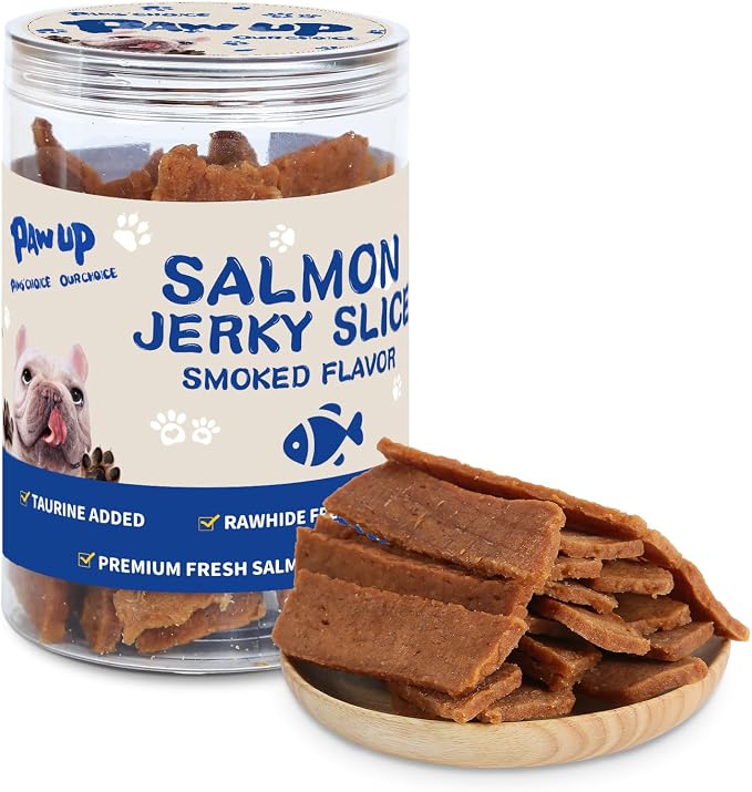 Salmon Treats for Dog, Soft Healthy Dog Salmon Jerky, High Protein Dogs Snacks, Human Grade Salmons Fillets with Taurine,12.5oz (Smoked Flavor)