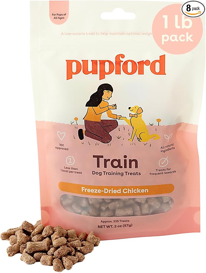 Freeze Dried Training Treats for Dogs & Puppies, 1800+ Limited Ingredient Bites (1lb Chicken Bundle)
