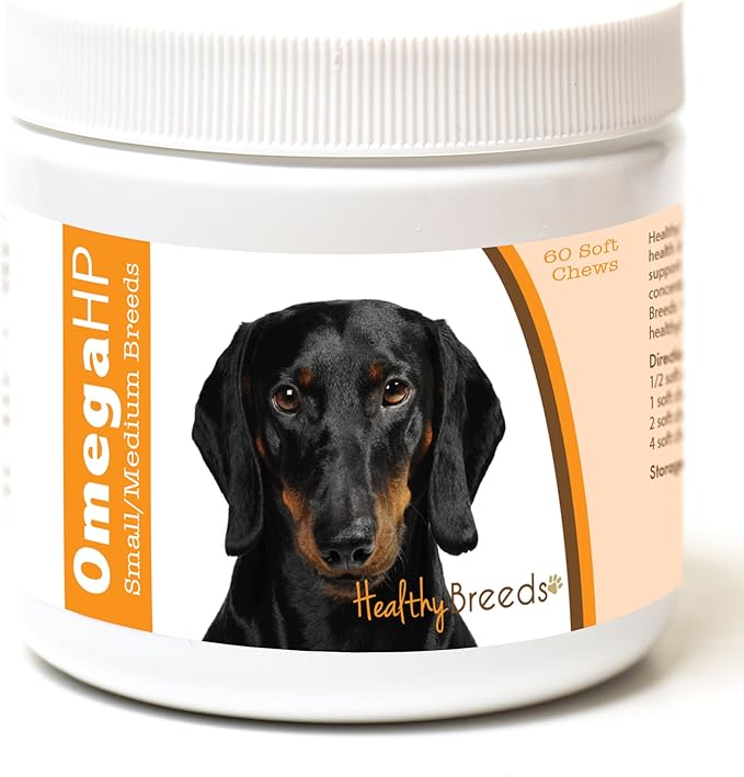 Dachshund Omega HP Fatty Acid Skin and Coat Support Soft Chews 60 Count