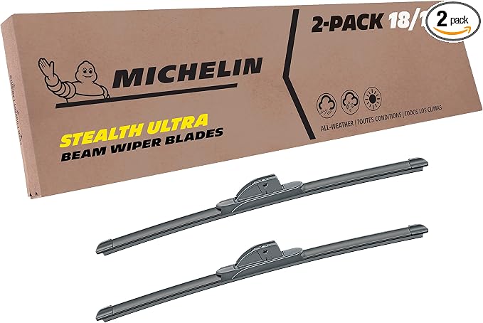 Michelin 19-1818SUBA Stealth Ultra Twin Pack 18 inch Wiper Blade Fits Select Ford, Chevrolet, GMC, Jeep, Dodge, Mazda, Pontiac, Oldsmobile, Buick, Cadillac, Model Years (2 Pack)