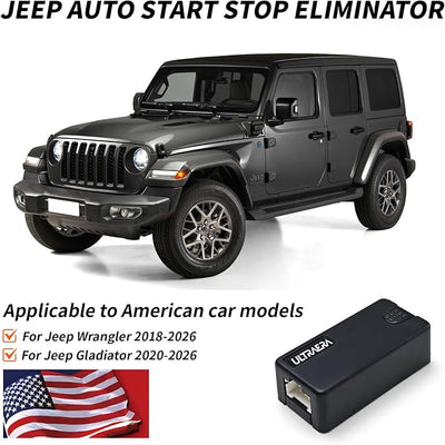 Auto Start Stop Eliminator for Jeep Wrangler JL 2018 2019 2020 2021 2022 2023 2024 2025 2026 Gladiator JT 2020-2026 Auto Stop Eliminator Engine Auto Start Disable/Plug Play Car Accessories